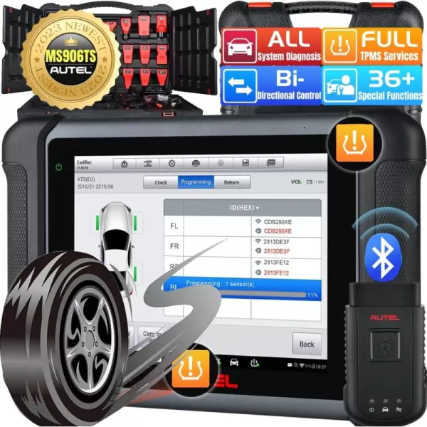 Autel MaxiSYS MS906TS TPMS Programming Tool Sensor Programmer Vehicle Diagnostic Scan Tool OBD2 Code Reader Full TPMS Functions Upgraded from MaxiCOM MX900 TS MaxiTPMS TS900 TS608 MK808TS MX808 TS