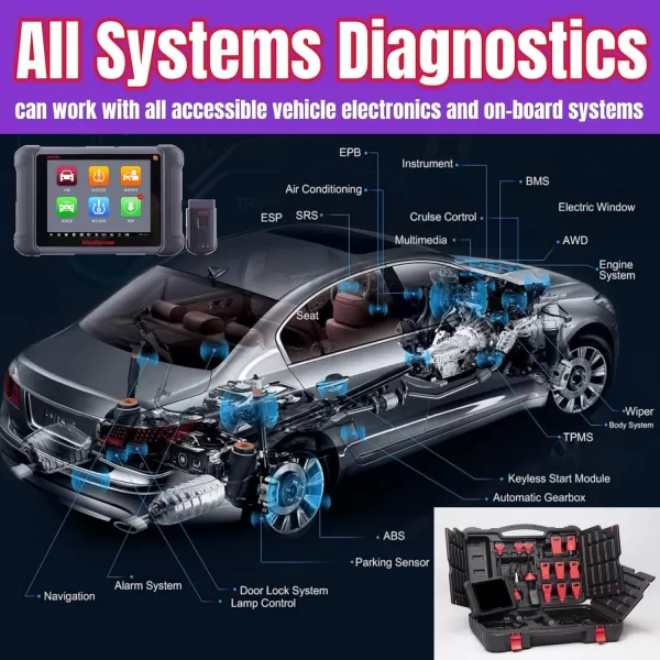 Autel MaxiSYS MS906TS TPMS Programming Tool Sensor Programmer Vehicle Diagnostic Scan Tool OBD2 Code Reader Full TPMS Functions Upgraded from MaxiCOM MX900 TS MaxiTPMS TS900 TS608 MK808TS MX808 TS