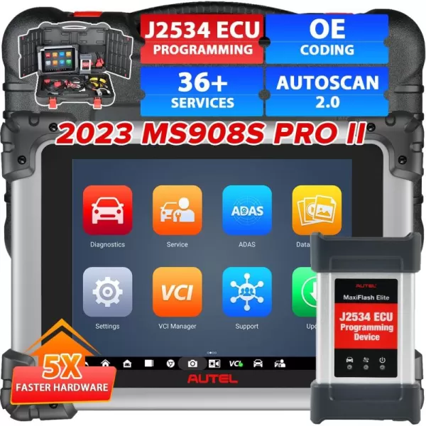 Autel MaxiSYS MS908S PRO II: 2023 Top J2534 ECU Programming Coding Tool, Upgraded of MS908S PRO/ MK908P II/Elite, Same Programming as MS Ultra/ MS919/ Elite II PRO, Bidirectional, 38+ Services