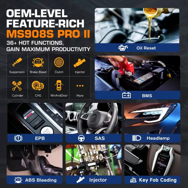 Autel MaxiSYS MS908S PRO II: 2023 Top J2534 ECU Programming Coding Tool, Upgraded of MS908S PRO/ MK908P II/Elite, Same Programming as MS Ultra/ MS919/ Elite II PRO, Bidirectional, 38+ Services