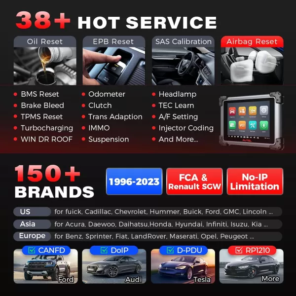 Autel MaxiSys Elite II Pro Scanner: 2024 2-Years Free Update Elite 2 Pro, J2534 Reprogramming Tool as Ultra MS908S Pro II, Intelligent Diagnostic 2.0, 40 Reset Service w/CAN FD &amp; Do IP, Active Test