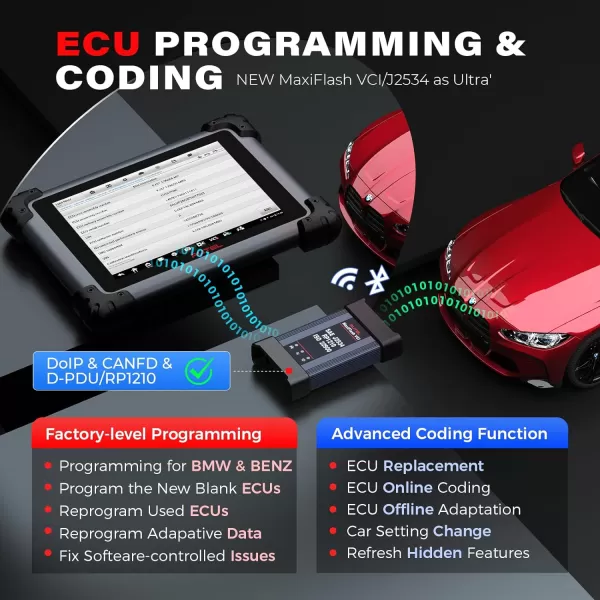 Autel MaxiSys Elite II Pro Scanner: 2024 2-Years Free Update Elite 2 Pro, J2534 Reprogramming Tool as Ultra MS908S Pro II, Intelligent Diagnostic 2.0, 40 Reset Service w/CAN FD &amp; Do IP, Active Test