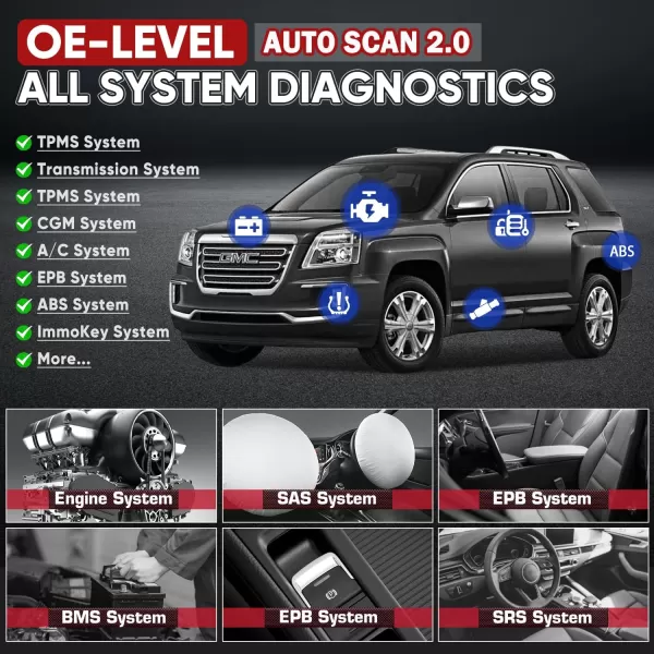 Autel MaxiSys MS906 Pro-TS, 2023 Newer Up of MS906 Pro MS906TS MS906BT MK908, Top TPMS Diagnostic &amp; ECU Coding, Bidirectional Control, 36+ Service, Full Diagnose, CANFD &amp; DOIP, WiFi Print, 4G+128G