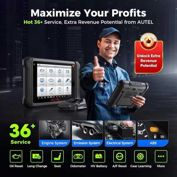 Autel MaxiSys MS906TS, Enhanced Autel Scanner: MS906Pro/MS906BT/DS808/MK808/MP808, Lite of MK908, Same TPMS as MS906Pro-TS, ECU Coding, Active Test, 36+ Services, FCA AutoAuth