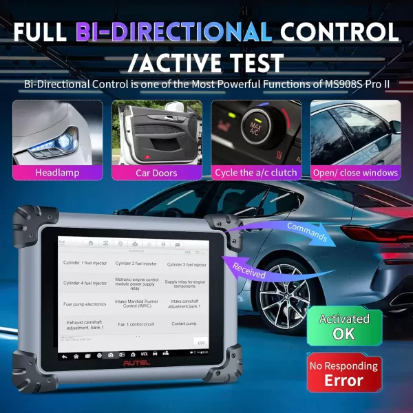 Autel MaxiSys MS908S Pro II Car Diagnostic Scan Tool - 2023 New Ver. of MK908P/Elite/MS908S Pro/Elite, ECU Programming/Coding/Adaption, Active Test, 36+ Services, FCA Access, Work with MV108/BT506