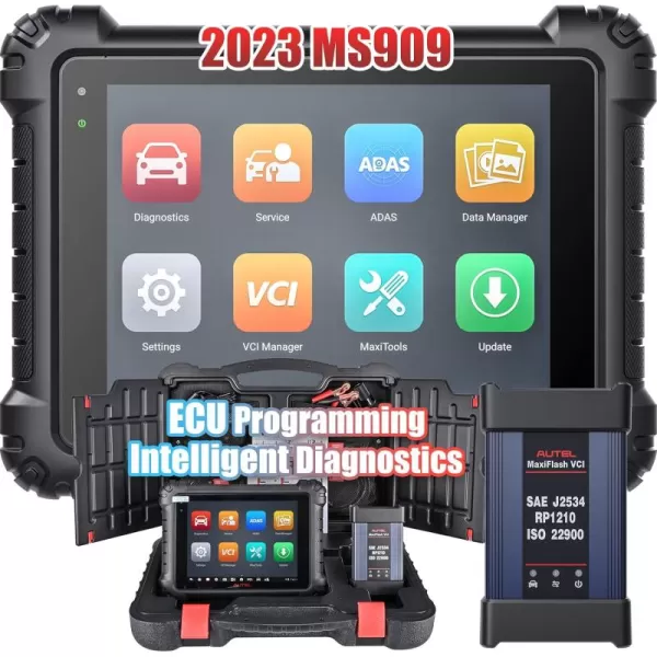 Autel MaxiSys MS909 Scanner : 2023 Auto Diagnostic Scan Tool Upgraded of MS908SP/MaxiSys Elite, Topology Module Mapping, Intelligent Diagnostics, ECU Coding &amp; Programming, Active Test, 36+ Services