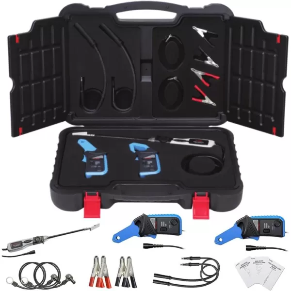 Autel MaxiSys MSOAK Oscilloscope Accessory Kit Compatible with The MaxiFlash VCMI MSUltra MS919 &amp; MP408 Support 65A/650A AC/DC Clamp HT Extension Lead Battery Clip with Carrying Case