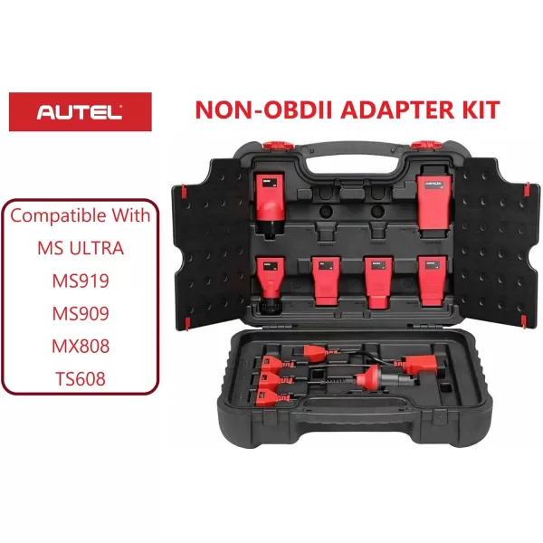 Autel MaxiSys MSOBD2KIT Non-OBDII Adapter Kit 11 Adapters for Vehicles Without OBD2 Port Within Blow-Molded Carrying Case OBD2 Connectors Support MS Ultra MS919 MS909 MX808 TS608