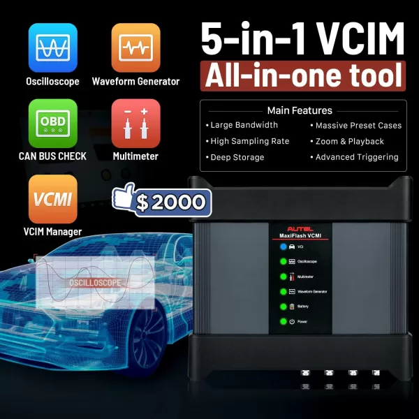 Autel MaxiSys Ultra, 2023 Top MSULTRA Intelligent Diagnostic Scanner, 5-in-1 VCMI [2000$], Smith-Level ECU Programming &amp; Coding, Topology 2.0, 40+ Service, OE TSB Recalls, Up of MS919 MS909 Ultra Lite
