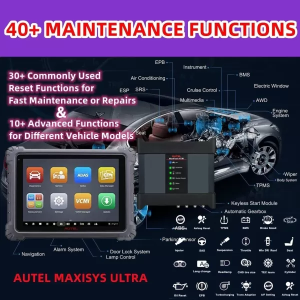 Autel MaxiSys Ultra 2023 top Version obd2 Scanner ECU Coding/Programming Topology System Diagnostic MSultra with MaxiFlash VCMI Better MS Elite MS906 MK906 MS908 MS909 MS919 S PRO ADAS