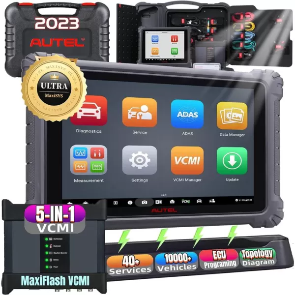 Autel MaxiSys Ultra 2023 top Version obd2 Scanner ECU Coding/Programming Topology System Diagnostic MSultra with MaxiFlash VCMI Better MS Elite MS906 MK906 MS908 MS909 MS919 S PRO ADAS