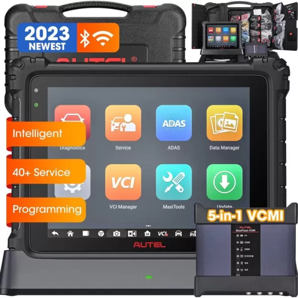 Autel MaxiSys Ultra Autel Scanner: 2023 Top Automotive Intelligent Diagnostic Scan Tool with 5-in-1 VCMI, J2534 ECU Programming, 40+ Services, Topology Map, Upgraded of MS908S Pro Elite/MS909/MS919