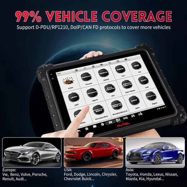 Autel MaxiSys Ultra Full System Intelligent Diagnostic Scan Tool, 2023 Upgraded of Elite/MS909/MS919, Top Auto Diagnostic Tool with 5-in-1 VCMI[$2000], ECU Programming &amp; Coding, AutoAuth for FCA SGW