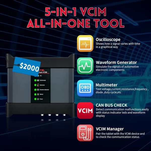 Autel MaxiSys Ultra Full System Intelligent Diagnostic Scan Tool, 2023 Upgraded of Elite/MS909/MS919, Top Auto Diagnostic Tool with 5-in-1 VCMI[$2000], ECU Programming &amp; Coding, AutoAuth for FCA SGW