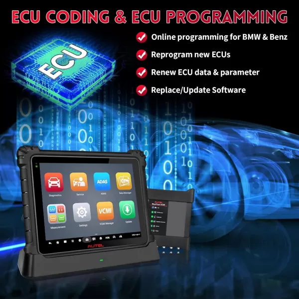 Autel MaxiSys Ultra Full System Intelligent Diagnostic Scan Tool, 2023 Upgraded of Elite/MS909/MS919, Top Auto Diagnostic Tool with 5-in-1 VCMI[$2000], ECU Programming &amp; Coding, AutoAuth for FCA SGW