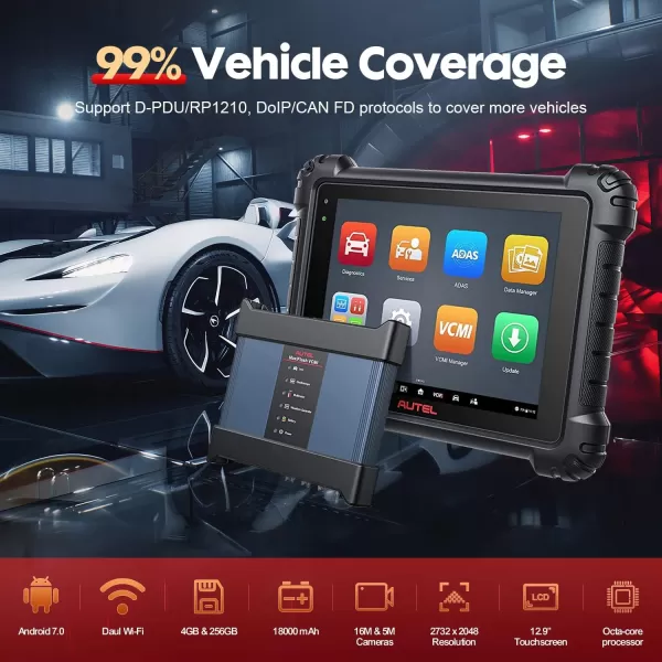 Autel MaxiSys Ultra Intelligent Diagnostic Tool, 2023 Ver. Autel Ultra with $2000 5-in-1 VCMI, ECU Programming &amp; Coding, Topology Mapping, 40+ Services, Remote Expert, Upgrade of MS909/MS919/Elite II