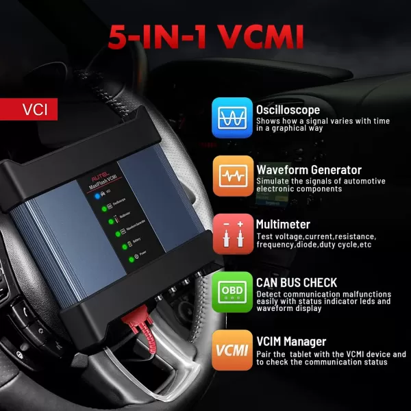 Autel MaxiSys Ultra Intelligent Diagnostic Tool, 2023 Ver. Autel Ultra with $2000 5-in-1 VCMI, ECU Programming &amp; Coding, Topology Mapping, 40+ Services, Remote Expert, Upgrade of MS909/MS919/Elite II