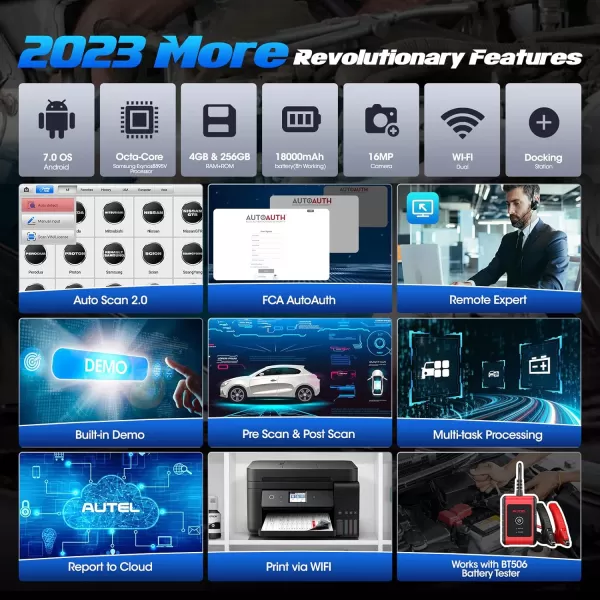 Autel MaxiSys Ultra Scanner, 2023 MSUltra Top Intelligent with Enhanced Topology 2.0, [$2000] 5in1 VCMI, OE-Level ECU Programming &amp; Coding, 40+ Service, Updated of Ultra EV/ MS909EV/ MS919 /MS909