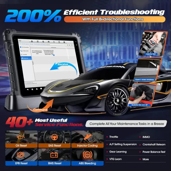 Autel MaxiSys Ultra Scanner, 2023 MSUltra Top Intelligent with Enhanced Topology 2.0, [$2000] 5in1 VCMI, OE-Level ECU Programming &amp; Coding, 40+ Service, Updated of Ultra EV/ MS909EV/ MS919 /MS909