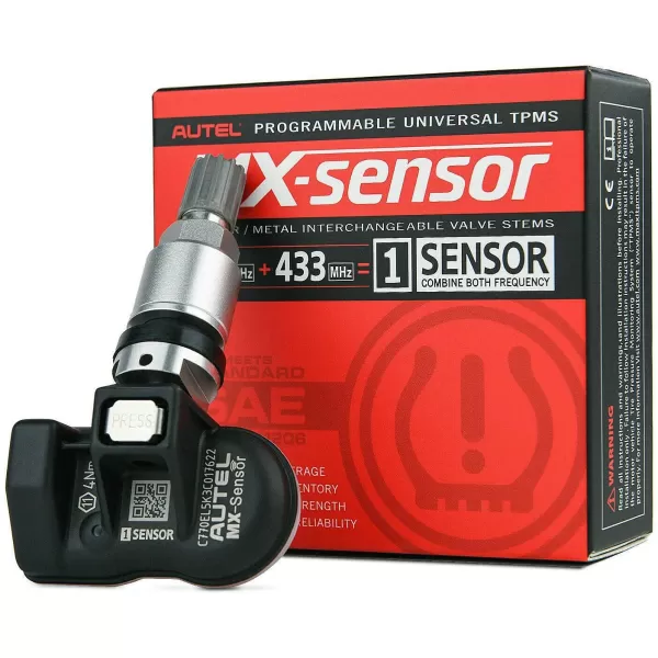 Autel MaxiTPMS 1-Sensor 4pcs Pack Metal Stem TPMS MX Sensor 315MHz/433MHz Universal Tire Sensor Work with TS408/TS508/TS601/TS608/MK808TS/MS906TS/ITS600