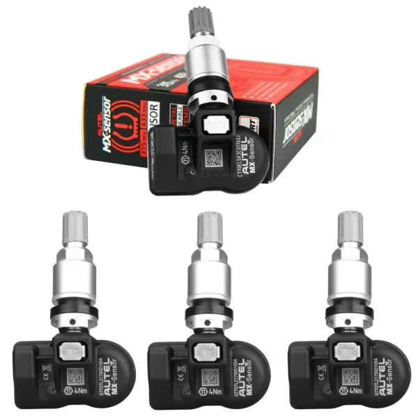 Autel MaxiTPMS 1-Sensor 4pcs Pack Metal Stem TPMS MX Sensor 315MHz/433MHz Universal Tire Sensor Work with TS408/TS508/TS601/TS608/MK808TS/MS906TS/ITS600