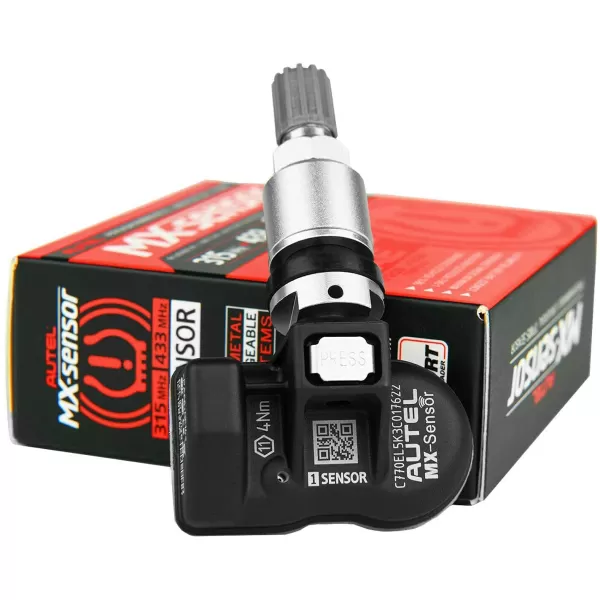 Autel MaxiTPMS 1-Sensor 4pcs Pack Metal Stem TPMS MX Sensor 315MHz/433MHz Universal Tire Sensor Work with TS408/TS508/TS601/TS608/MK808TS/MS906TS/ITS600