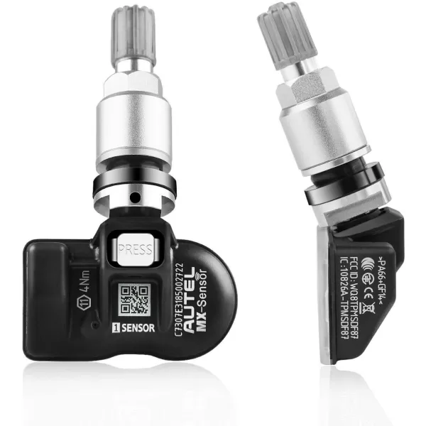 Autel MaxiTPMS 1-Sensor 4pcs Pack Metal Stem TPMS MX Sensor 315MHz/433MHz Universal Tire Sensor Work with TS408/TS508/TS601/TS608/MK808TS/MS906TS/ITS600