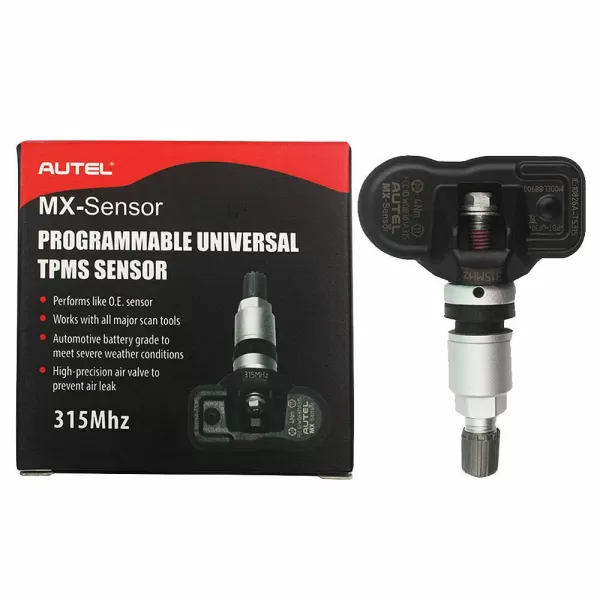 Autel MaxiTPMS 315Mhz Universal Programmable OEM TPMS fit Tire Pressure Monitoring MX- Sensor Press-in Metal Valves 1PC for TS401/TS408/TS501/TS508/TS608/MK808TS/MS906TS/ITS600