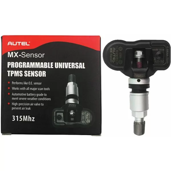 Autel MaxiTPMS 315Mhz Universal Programmable OEM TPMS fit Tire Pressure Monitoring MX- Sensor Press-in Metal Valves 4PC for TS401/TS408/TS501/TS508/TS608/MK808TS/MS906TS/ITS600