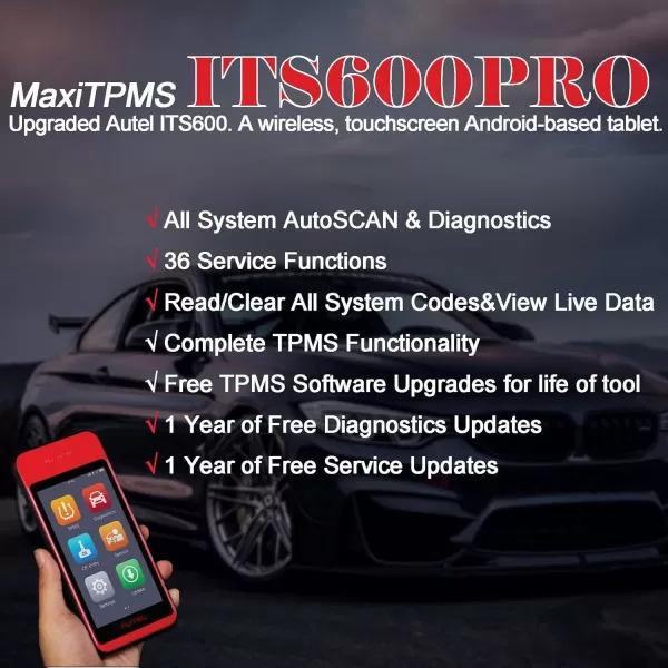 Autel MaxiTPMS ITS600Pro TPMS Programming Tool with Full TPMS, 2023 Newest Upgrade of ITS600, All System Diagnostics with AutoSCAN, 36+ Services, Free Lifetime TPMS Updates, Work with TBE200/TBE100