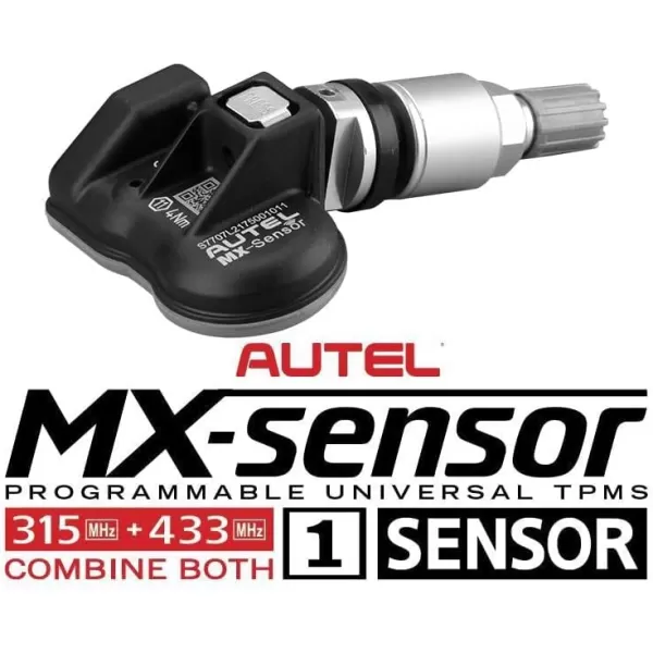 Autel MaxiTPMS MX Sensor 20pcs Pack with OBD2 Scanner Rubber Stem 315/433MHz TPMS Sensor Universal Tire Sensor Programmed by TPMS Tool TS401 TS408 TS508 TS601 TS608 MK808TS MX808TS MS906TS ITS600