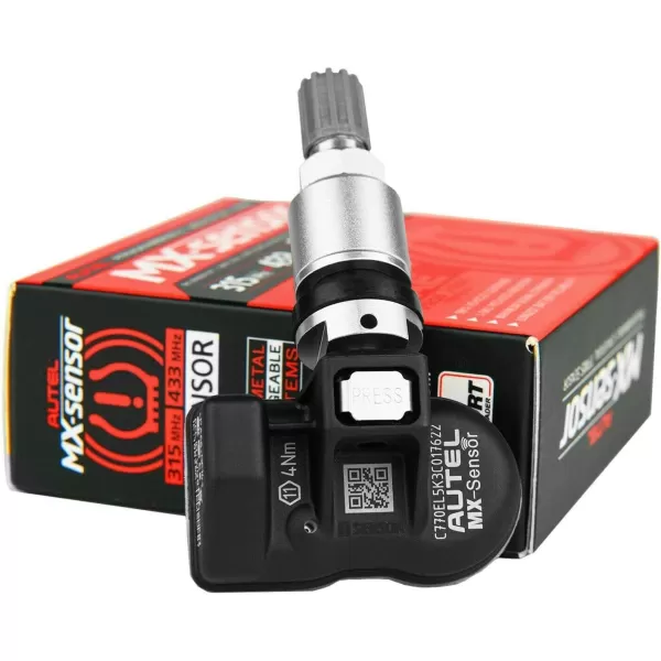 Autel MaxiTPMS MX Sensor 20pcs Pack with OBD2 Scanner Rubber Stem 315/433MHz TPMS Sensor Universal Tire Sensor Programmed by TPMS Tool TS401 TS408 TS508 TS601 TS608 MK808TS MX808TS MS906TS ITS600