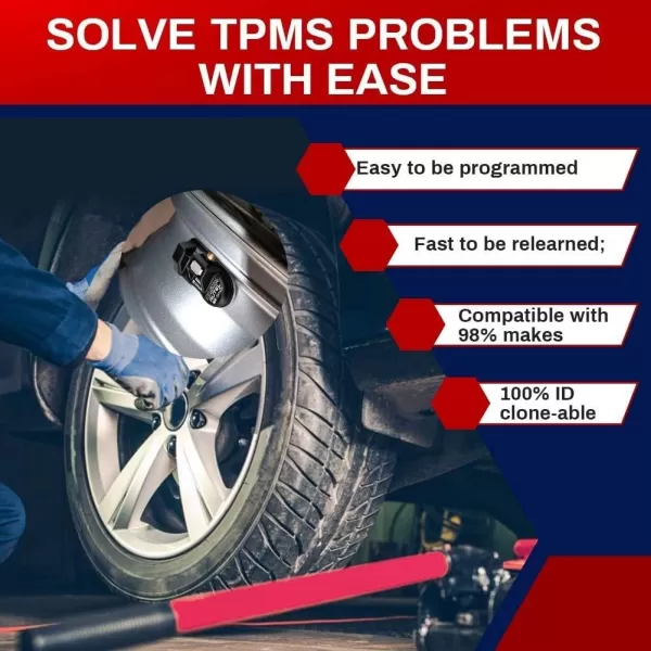 Autel MaxiTPMS MX Sensor 20pcs Pack with OBD2 Scanner Rubber Stem 315/433MHz TPMS Sensor Universal Tire Sensor Programmed by TPMS Tool TS401 TS408 TS508 TS601 TS608 MK808TS MX808TS MS906TS ITS600