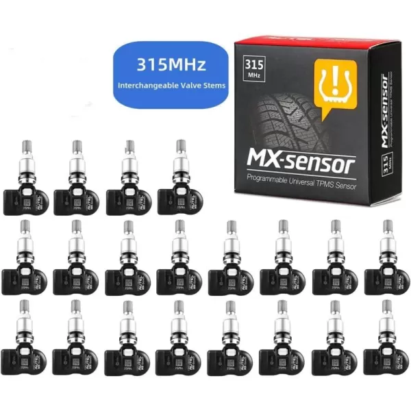 Autel MaxiTPMS MX Sensor 8pcs Dual Frequency 315/433MHz Metal Stem TPMS Sensor Universal Tire Sensor Programmed by TS401 TS408 TS501 TS508 TS601 TS608 MK808TS MX808TS MS906TS ITS600
