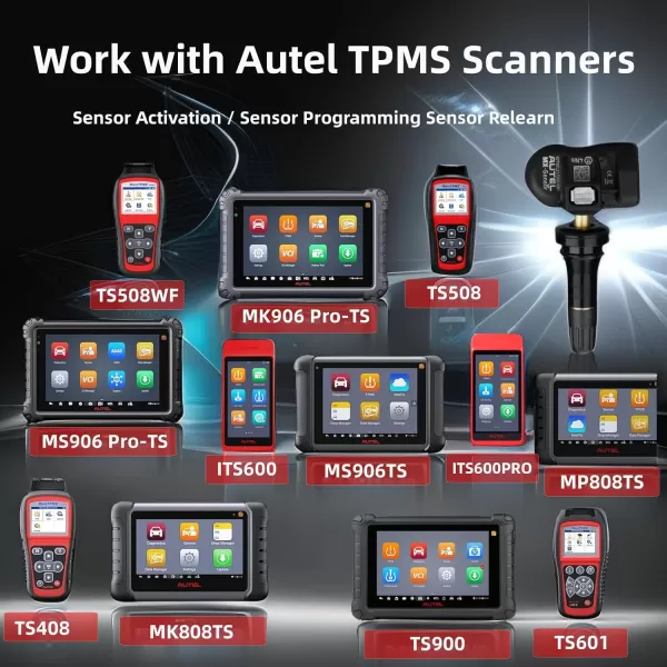 Autel MaxiTPMS MX Sensor 8pcs Dual Frequency 315/433MHz Metal Stem TPMS Sensor Universal Tire Sensor Programmed by TS401 TS408 TS501 TS508 TS601 TS608 MK808TS MX808TS MS906TS ITS600