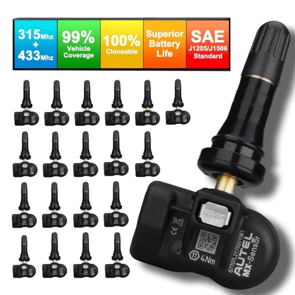 Autel MaxiTPMS MX Sensor Programmable TPMS Sensor for Tire Pressure 2 in 1  Press-in OE-Level Programmed by TS508 TS408 TS508WF TS608 MS906TS ITS600 MS906PRO-TS