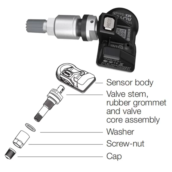 Autel MaxiTPMS MX Sensor Programmable TPMS Sensor for Tire Pressure 2 in 1  Press-in OE-Level Programmed by TS508 TS408 TS508WF TS608 MS906TS ITS600 MS906PRO-TS