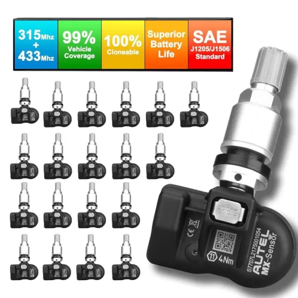 Autel MaxiTPMS MX Sensor Programmable TPMS Sensor for Tire Pressure 2 in 1  Press-in OE-Level Programmed by TS508 TS408 TS508WF TS608 MS906TS ITS600 MS906PRO-TS
