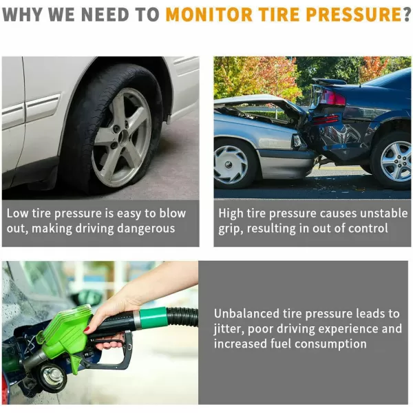 Autel MaxiTPMS Mx Sensor Press in No Tool Needed Metal 315Mhz Universal TPMS Sensor Programmable by Autel TPMS Tool TS401 TS408 TS501 TS508 TS601 ITS600 Replacement TPMS Sensor 4PCS