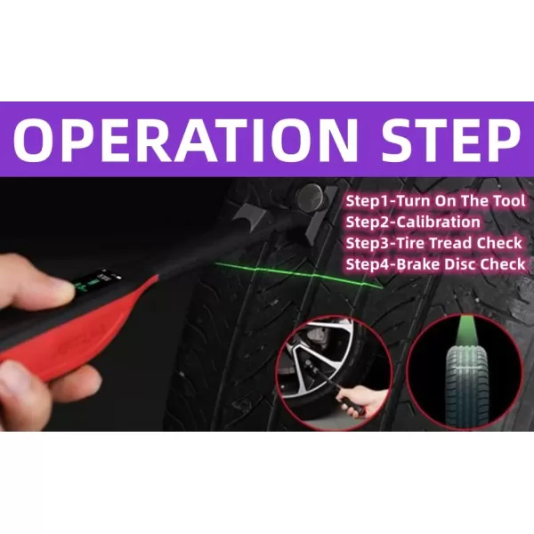 Autel MaxiTPMS TBE100 with Screen Wiper Laser-Enabled Tire Tread Depth &amp; Brake Disc Wear Examiner Touchscreen Real-time Tire Health Tire ID Scan Reports &amp; Repair Tips On ITS600 )