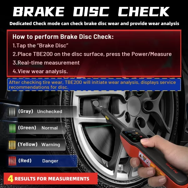 Autel MaxiTPMS TBE200 Tire Tread Depth &amp; Brake Disc Wear 2in1Tester with Dual Camera Real-time Data No Need to Remove Wheel During Testing Better Performance with ITS600 Tire Tread Depth &amp; Brake Disc Wear 2in1Tester with Dual Camera Real-time Data No Need to Remove Wheel During Testing Better Performance with ITS600)