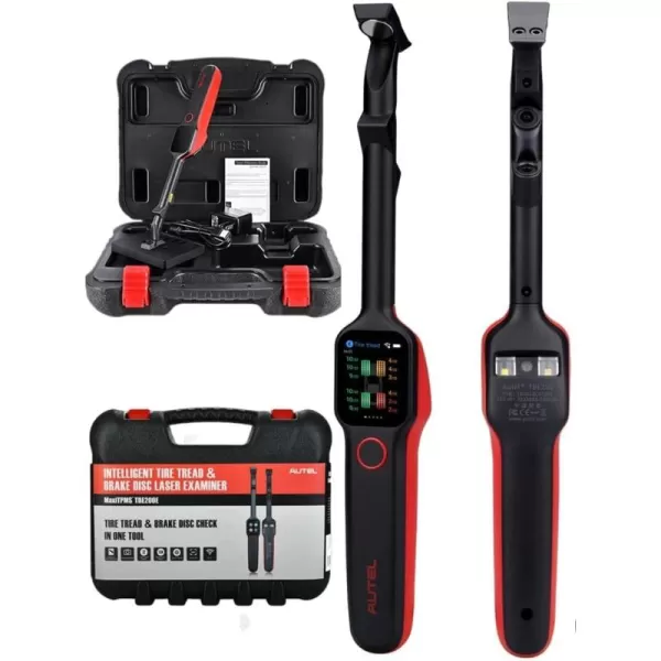 Autel MaxiTPMS TBE200 with Screen Wiper Tire Tread Depth &amp; Brake Disc Wear Examiner Touchscreen Real-time Tire Health Tire ID Scan Reports &amp; Repair Tips On ITS600
