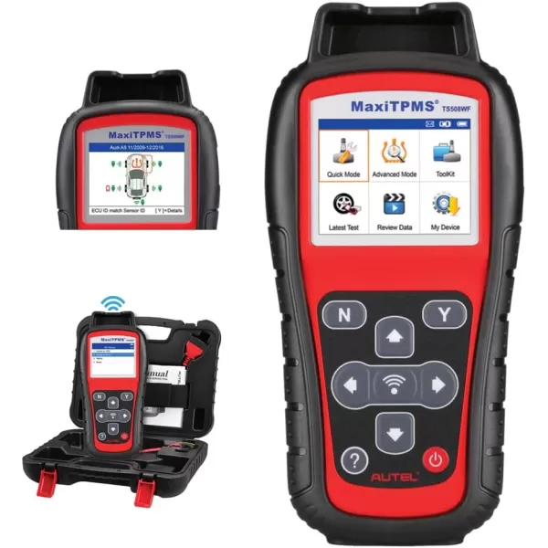 Autel MaxiTPMS TS508 Plus Extra Screen Wiper TPMS Relearn and Reset Tool MX Sensor Programming DTCs Check and Remove Quick and Advance Mode Tire Sensor ID Read and Clone Better TS408 