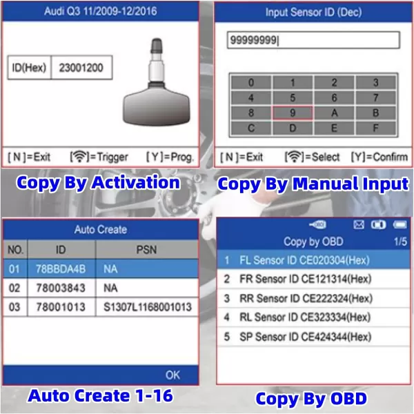 Autel MaxiTPMS TS508 Plus Extra Screen Wiper TPMS Relearn and Reset Tool MX Sensor Programming DTCs Check and Remove Quick and Advance Mode Tire Sensor ID Read and Clone Better TS408 