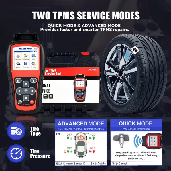 Autel MaxiTPMS TS508 TPMS Relearn Tool, 2022 Upgraded of TS501/TS408, Activate/Relearn/Reset All Sensors, One-Click TPMS Health Check, Program MX-Sensors , Read/Clear TPMS DTCs, Read/Clear TPMS DTCs)