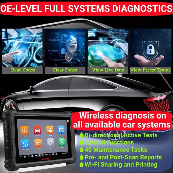 Autel MaxiTPMS TS508 TPMS Relearn/Activate/Reset/Diagnosis scan Tire Sensor Tool Quick &amp; Advance Mode Program MX Sensor Diagnostic Sensors ID Read/Clear TPMS DTCs