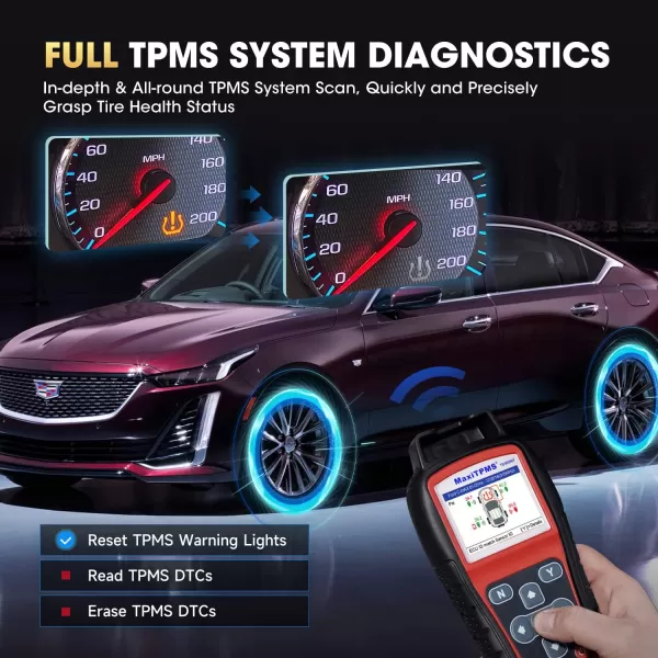 Autel MaxiTPMS TS508WF KIT TPMS Programming Tool, 2023 Newest WiFi Ver. of TS508 with $300 8PCS 4-in-1 MX-Sensor + 4PCS Metal Valve, Up of TS508K TS501 TS408 TS601, TPMS Relearn, Activate, Diagnostics
