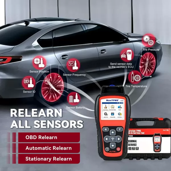 Autel MaxiTPMS TS508WF Relearn Tool  Upgraded of TS508, TS601, Program MX-Sensors, Activate/Relearn All Sensors, TPMS Reset, Read/Clear TPMS DTCs, Key Fob Testing Upgraded of TS508, TS601, Program MX-Sensors, Activate/Relearn All Sensors, TPMS Reset, Read/Clear TPMS DTCs, Key Fob Testing)