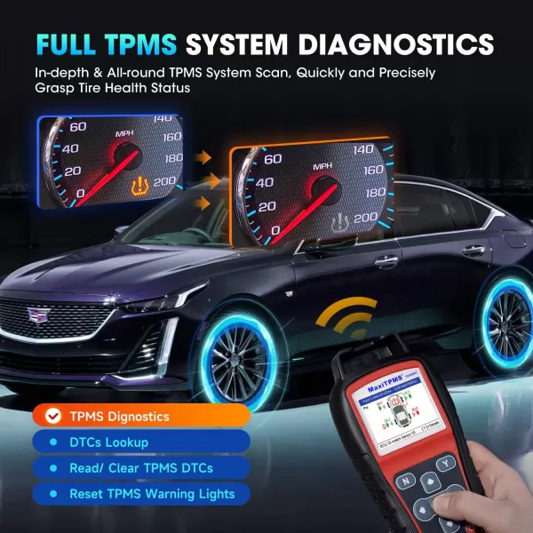 Autel MaxiTPMS TS508WF TPMS Programming Tool, 2023 Newest WiFi Ver. of TS508 TS501 TS408 TS601, Tire Pressure Monitor, Program MX-Sensors 315/433MHz, Relearn Activate All Sensors, TPMS Reset/Diagnose