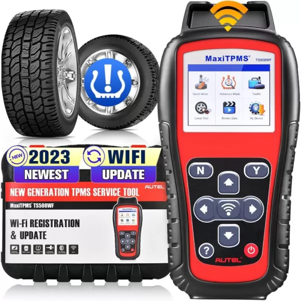 Autel MaxiTPMS TS508WF TPMS Programming Tool, 2023 Upgraded WiFi Ver. of TS508 TS501 TS408, Activate/Relearn/Diagnosis All Known Sensors, Program MX Sensor, Read/Clear TPMS DTCs, Quick &amp; Advance Mode